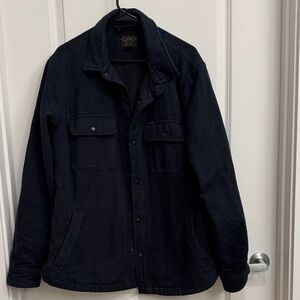 Filson Men's Navy Blue Fleece Lined Jac Shirt